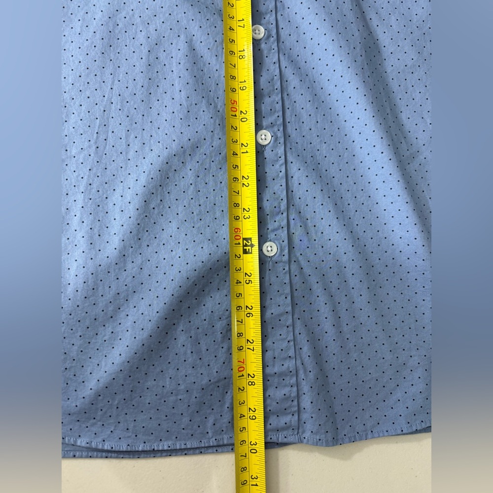 J. Crew Men’s XL Slim Flex Washed Stretch Shirt Blue Polka Dot Button Down NWT - Picture 10 of 10